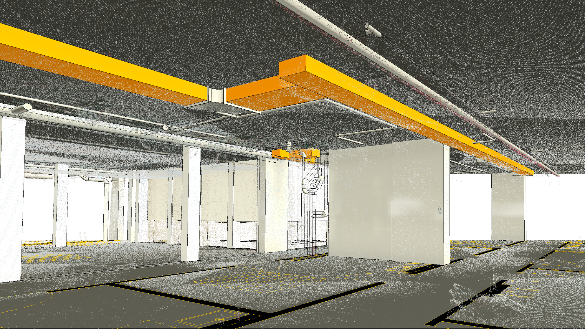 Point cloud interior scan